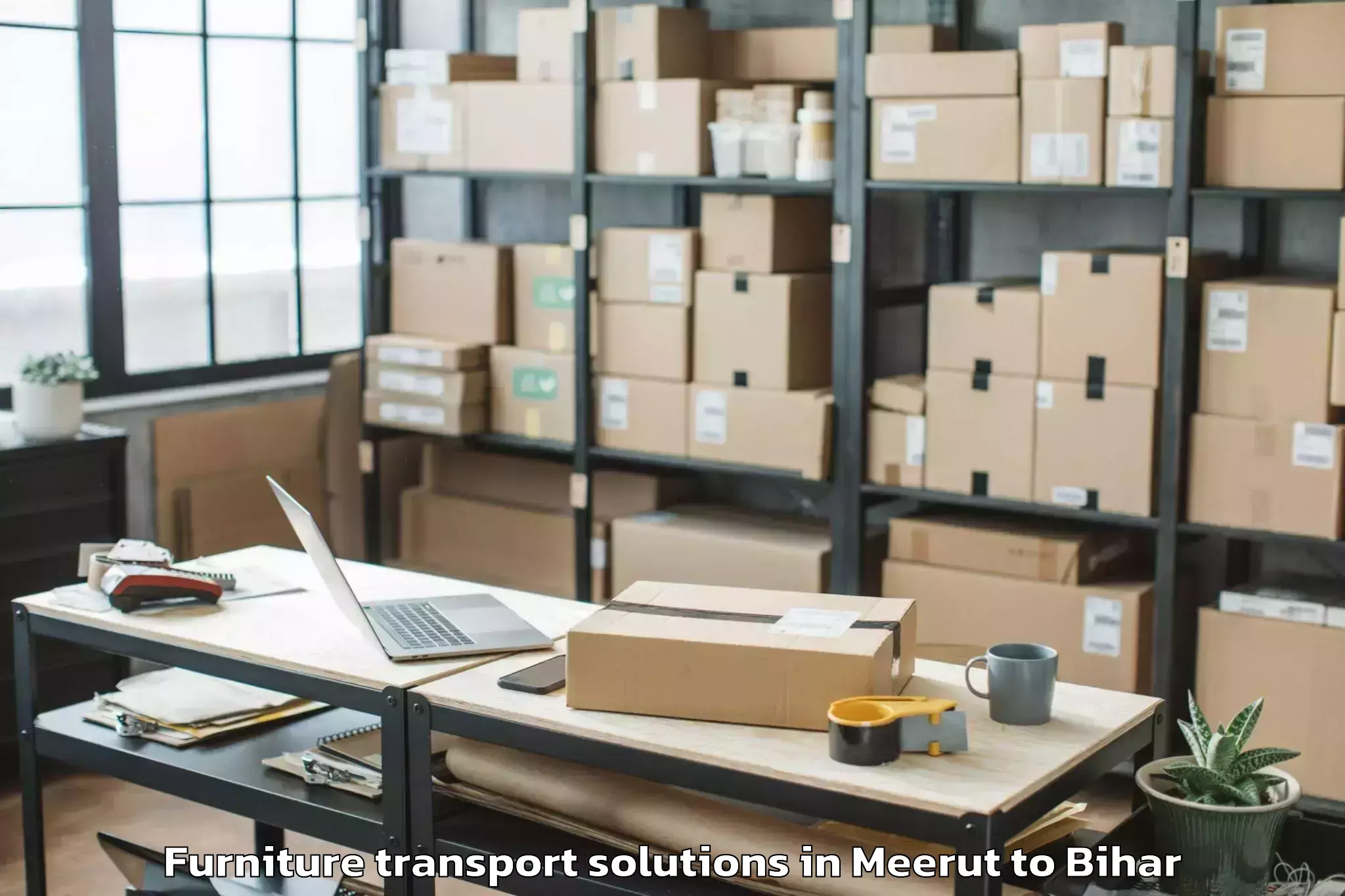 Affordable Meerut to Phulwaria Furniture Transport Solutions